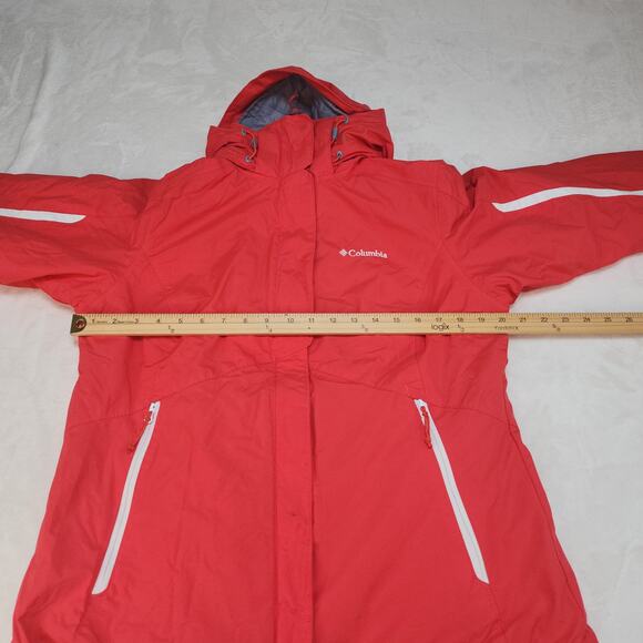 Columbia 3 in 1 Jacket Womens Medium Red White Fleece Winter Snowboarding Skiing - Picture 11 of 13